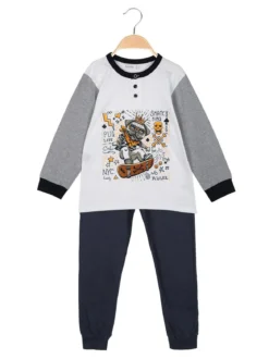 Hooky Pigiama bulldog lungo in cotone