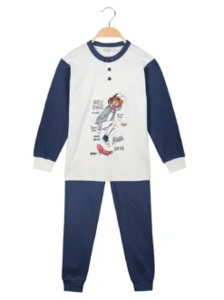 Hooky Pigiama lungo bambino con stampa disegno