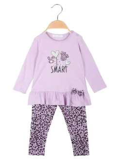 Hope Star Completo da neonata 2 pezzi con leggings maculati