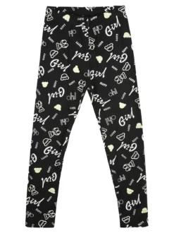Hope Star Leggings bambina con stampe in cotone felpato