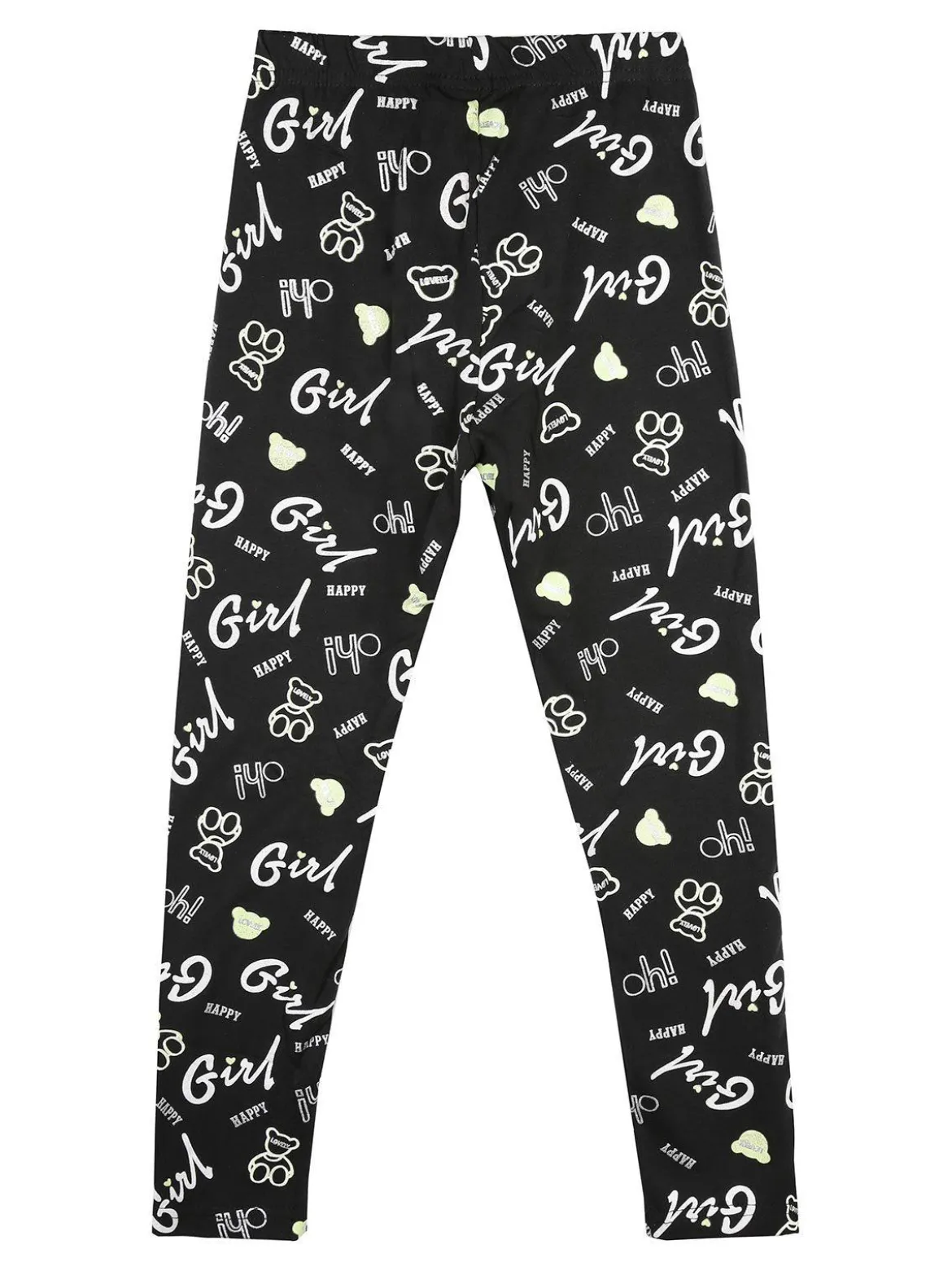 Hope Star Leggings bambina con stampe in cotone felpato