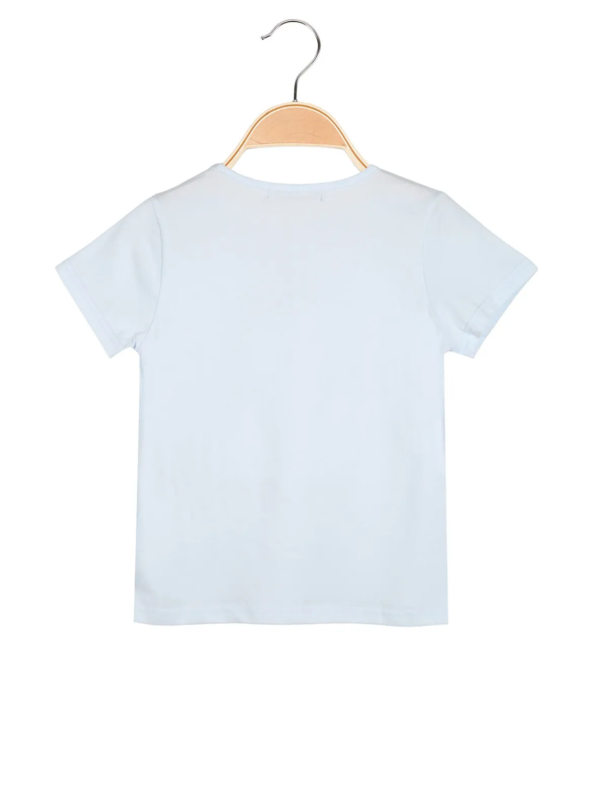 Hope Star T-shirt da bambina in cotone con stampa e strass - blu