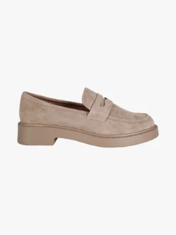 Ideal Shoes Mocassini donna in tessuto scamosciato