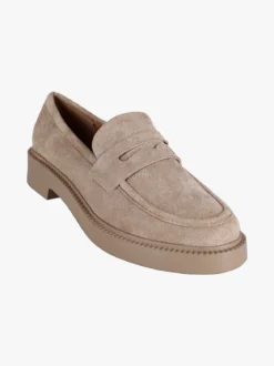 Ideal Shoes Mocassini donna in tessuto scamosciato