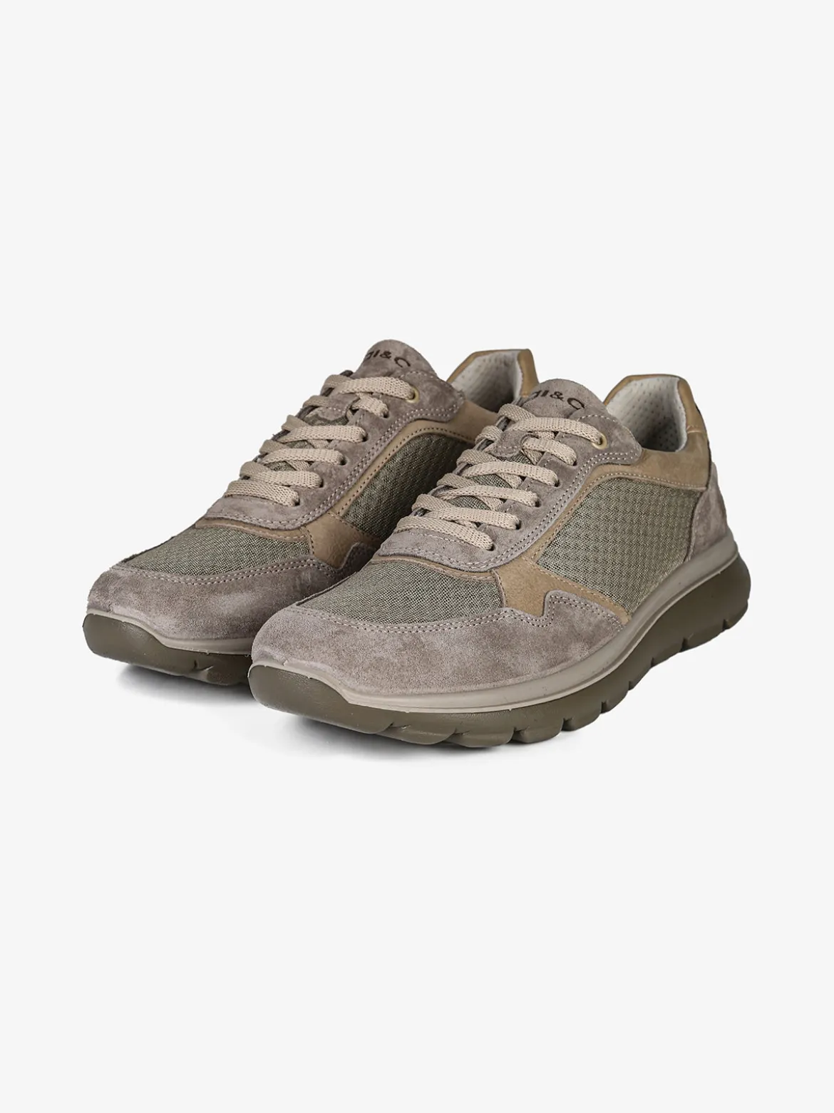 Igi&Co Sneakers da uomo in pelle scamosciata e mesh