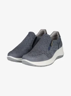 Igi&Co Sneakers donna in pelle nubuck con zeppa e zip laterale