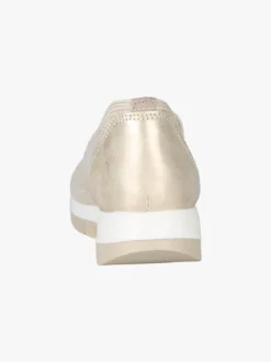 Igi&Co Sneakers donna slip on in maglia con plantare in pelle e zeppa - beige