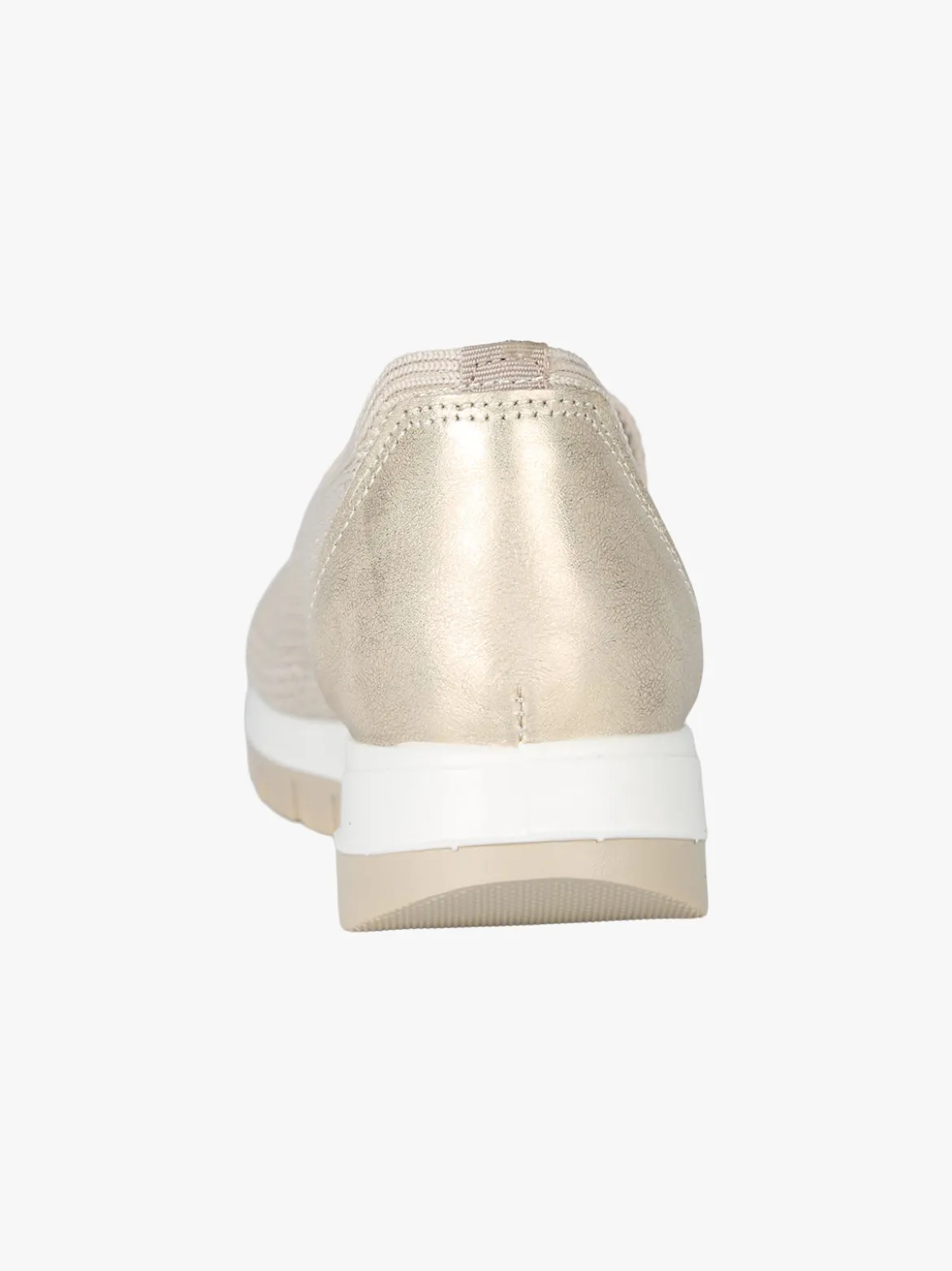 Igi&Co Sneakers donna slip on in maglia con plantare in pelle e zeppa - beige