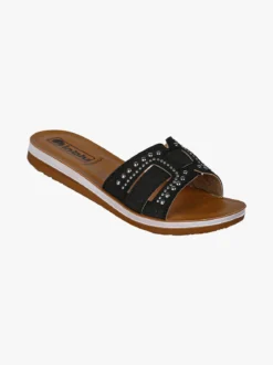 Inblu Ciabatte donna con piccole borchie - nero