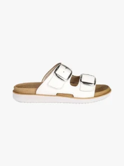 Inblu DUAL DENSITY Ciabatte donna con doppia fibbia - bianco