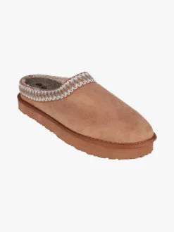Inblu Pantofole donna in ecopelo con bordo ricamato