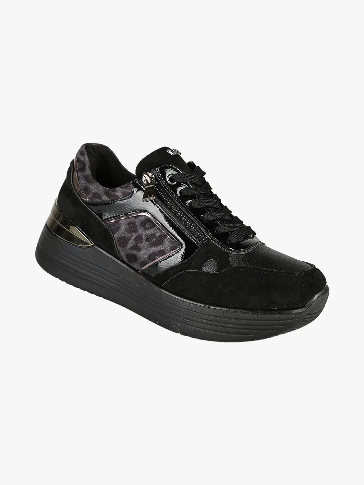 Inblu Sneakers donna con platform - nero
