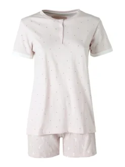 Infiore BUNNY Pigiama corto da donna in cotone - lilla