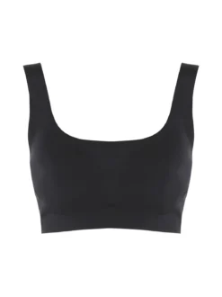 Infiore MICROFIT 01702 Reggiseno top donna imbottito senza ferretto COPPA B - nero