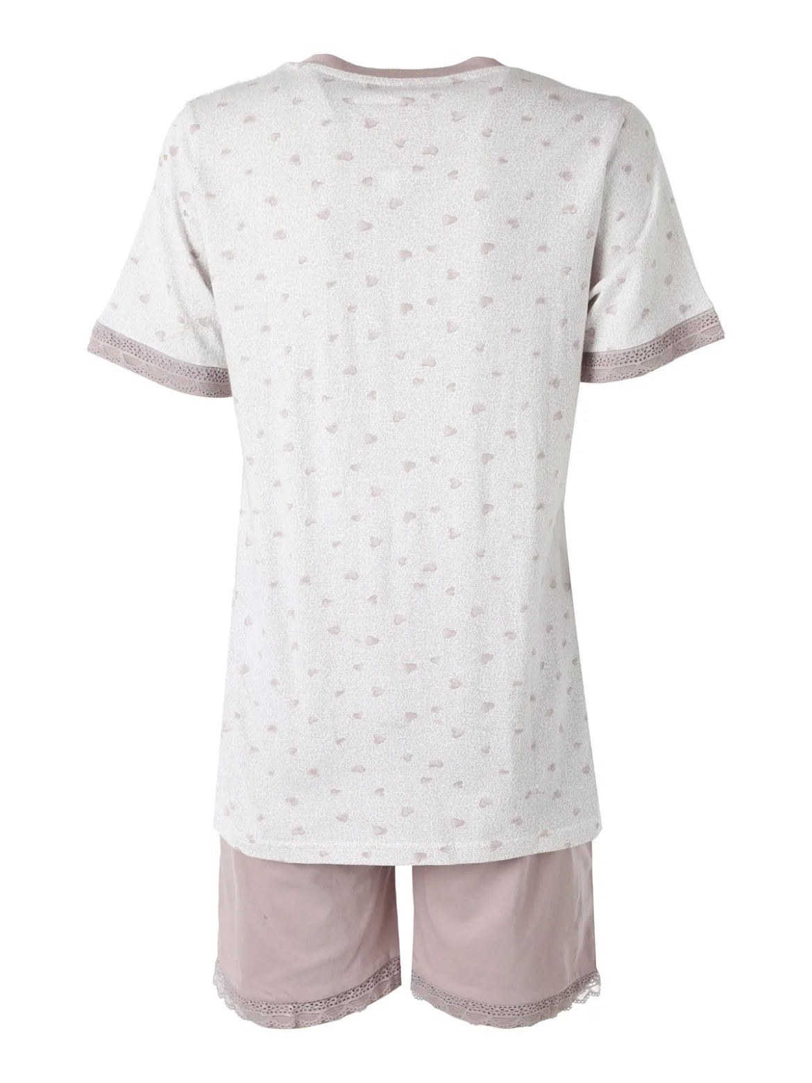 Infiore WILDLOVE Pigiama corto in cotone da donna con t-shirt e shorts - lilla