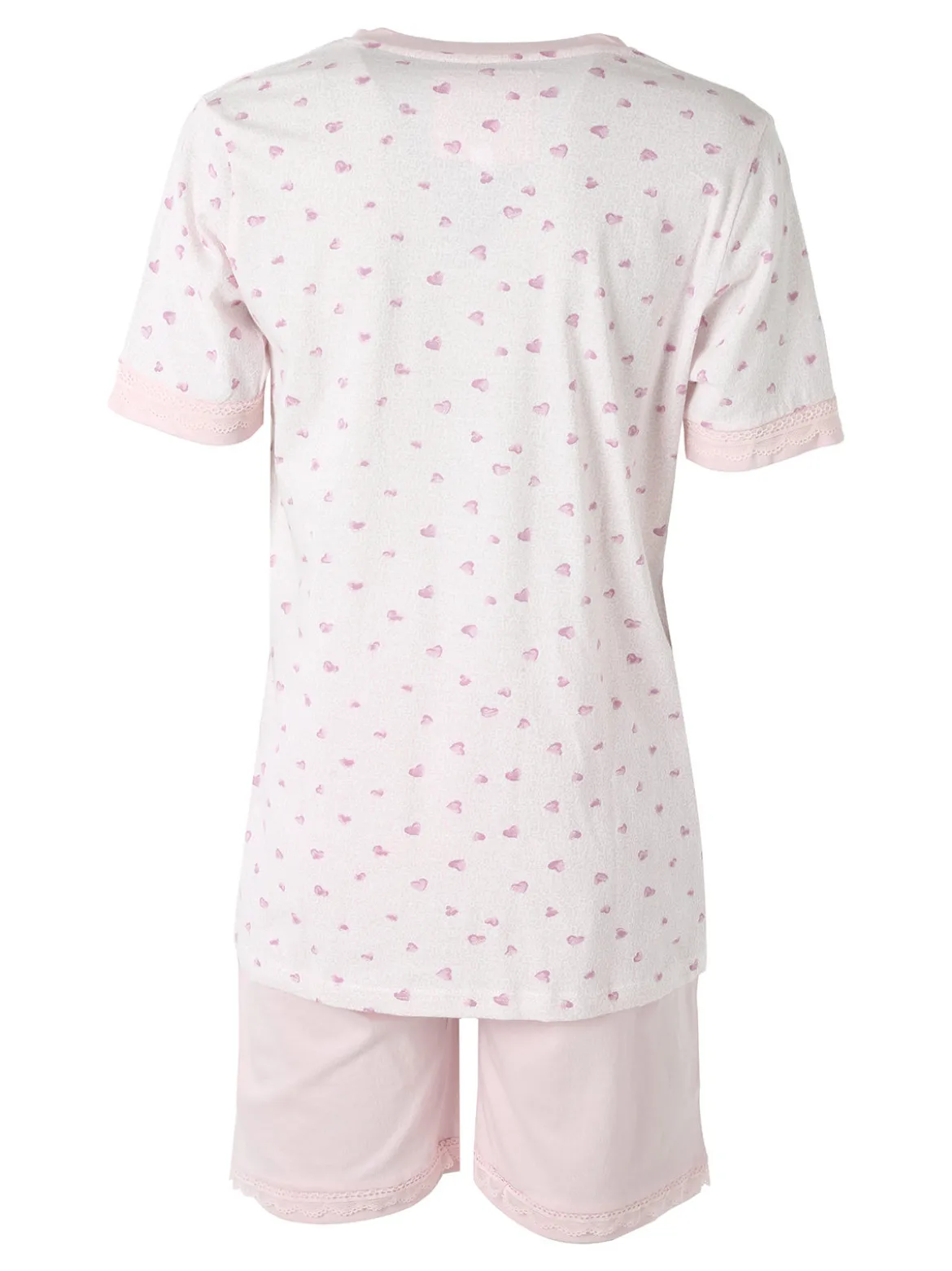 Infiore WILDLOVE Pigiama corto in cotone da donna con t-shirt e shorts - rosa