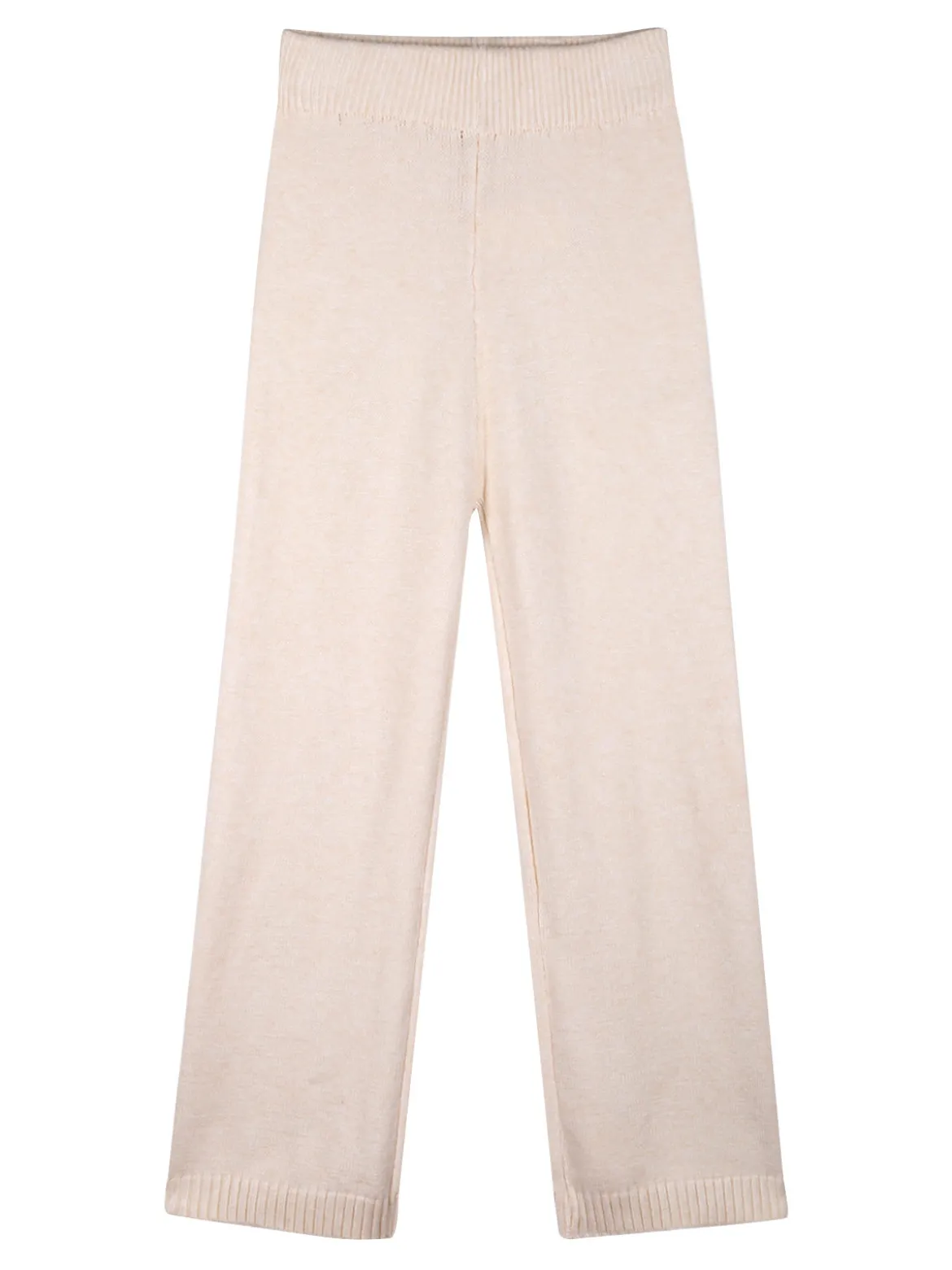 Injuly Completo 2 pezzi da bambina in maglia con ricami - beige