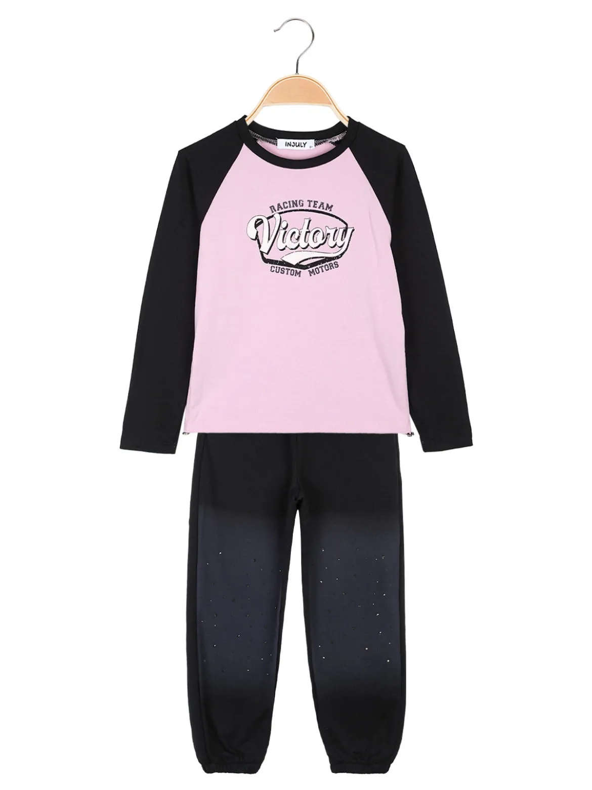 Injuly Completo 2 pezzi da bambina maglietta + pantaloni