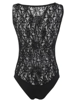 Intimami Body smanicato da donna in pizzo - nero