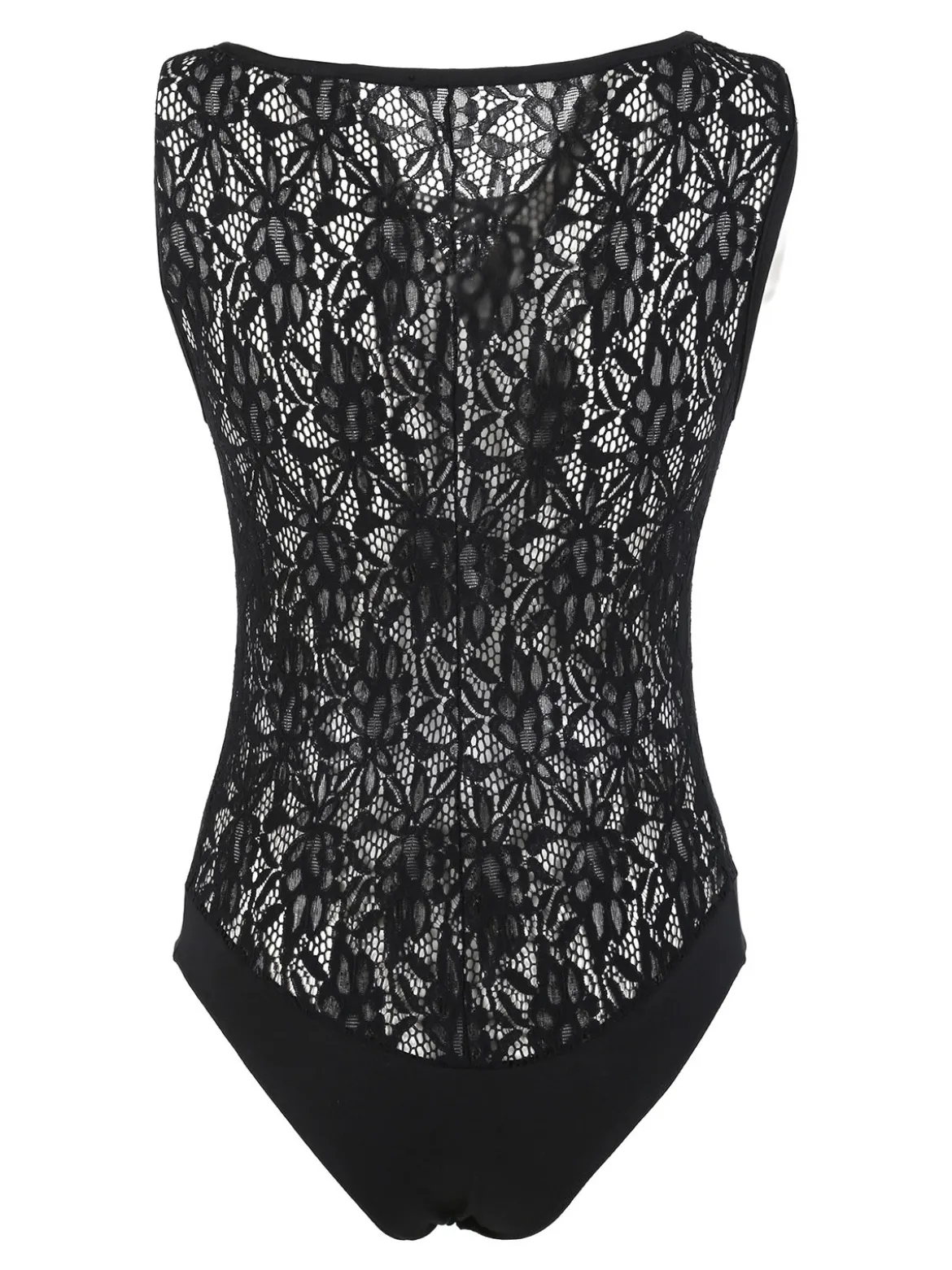 Intimami Body smanicato da donna in pizzo - nero
