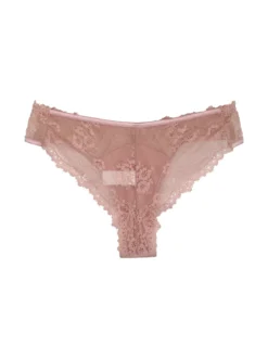 Intimami Brasiliana donna con pizzo in cotone bielastico - rosa