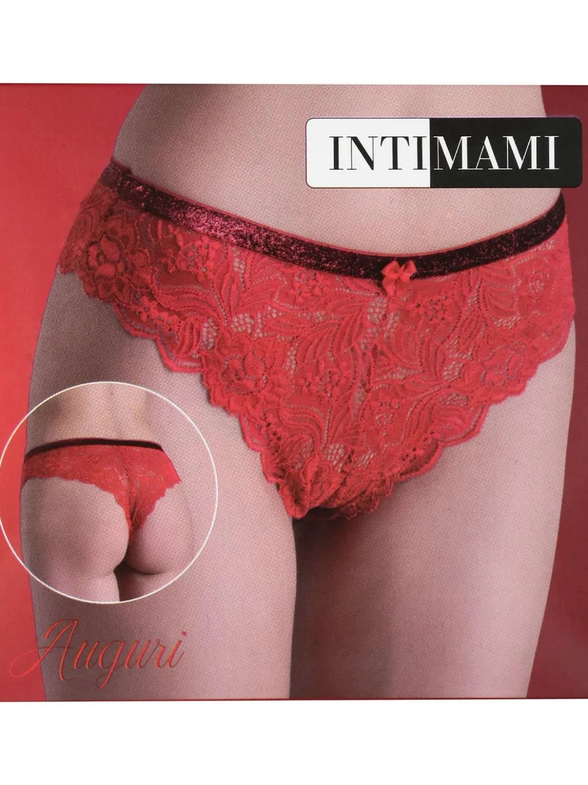 Intimami Brasiliana rossa in pizzo
