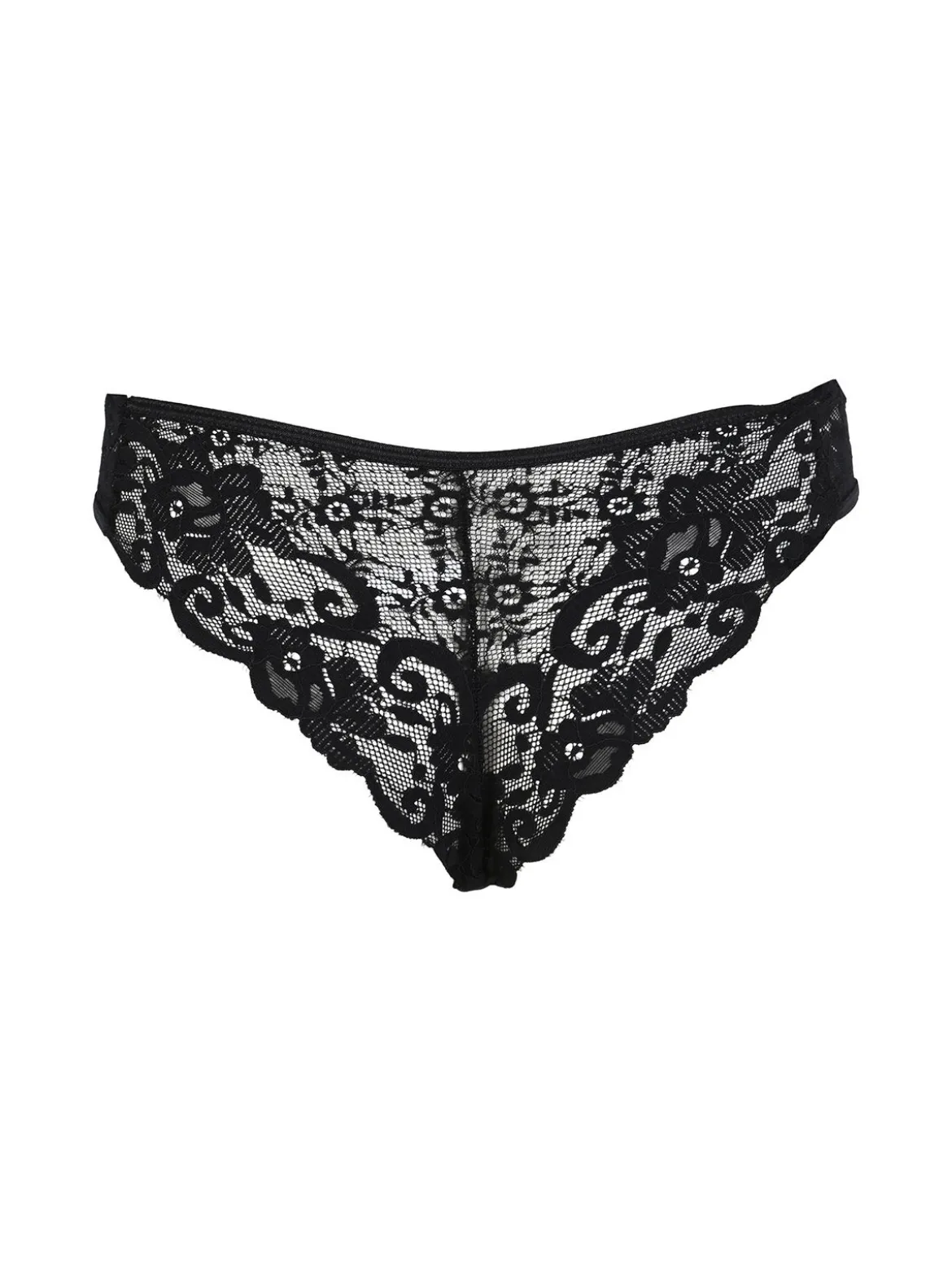 Intimami Coordinato intimo donna in pizzo con top e brasiliana - nero