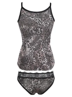 Intimami Coordinato intimo donna top e slip animalier