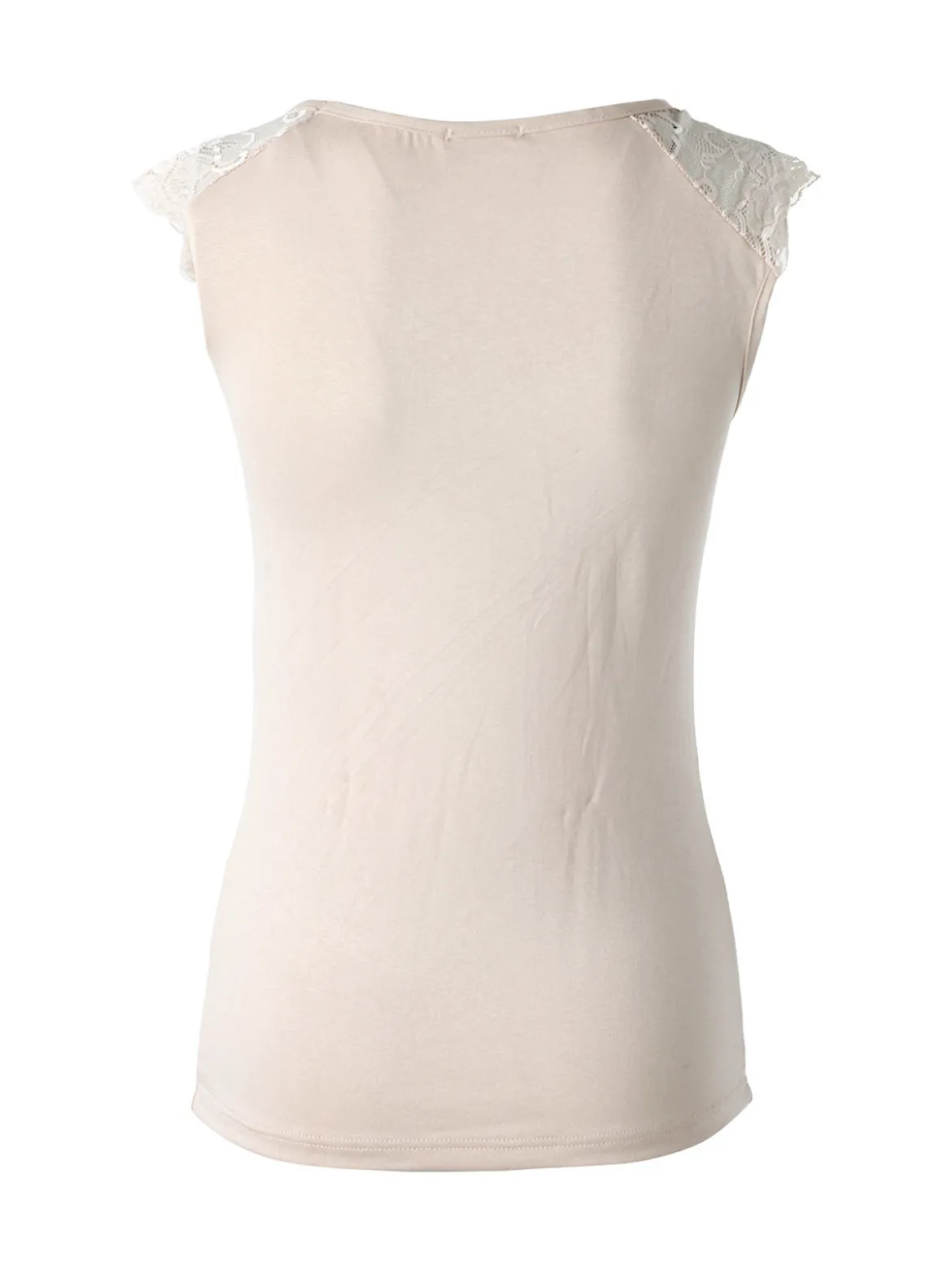 Intimami Top donna a spalla larga con scollo in pizzo - nudo
