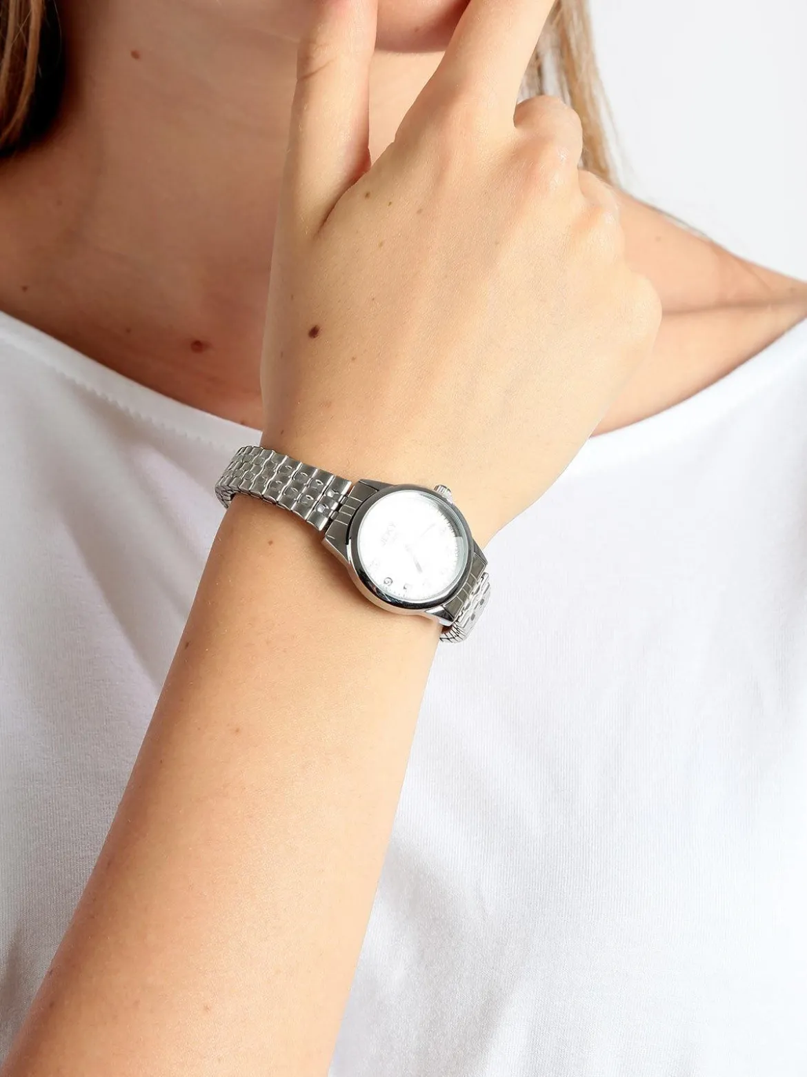 Jcky Orologio da polso donna con cinturino elastico