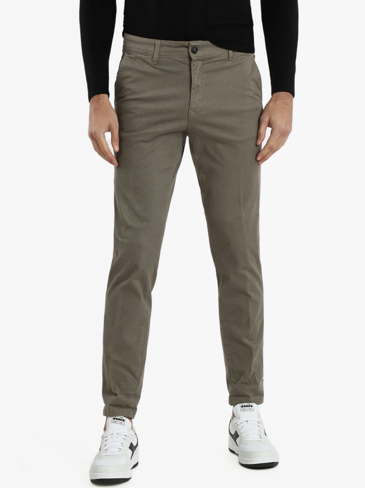 J.E. Mc Collum Pantaloni slim fit da uomo in cotone taglie grandi