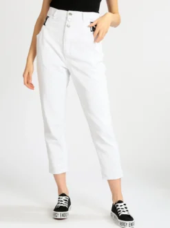 Jessy'S Chic Jeans bianco donna con cavallo basso