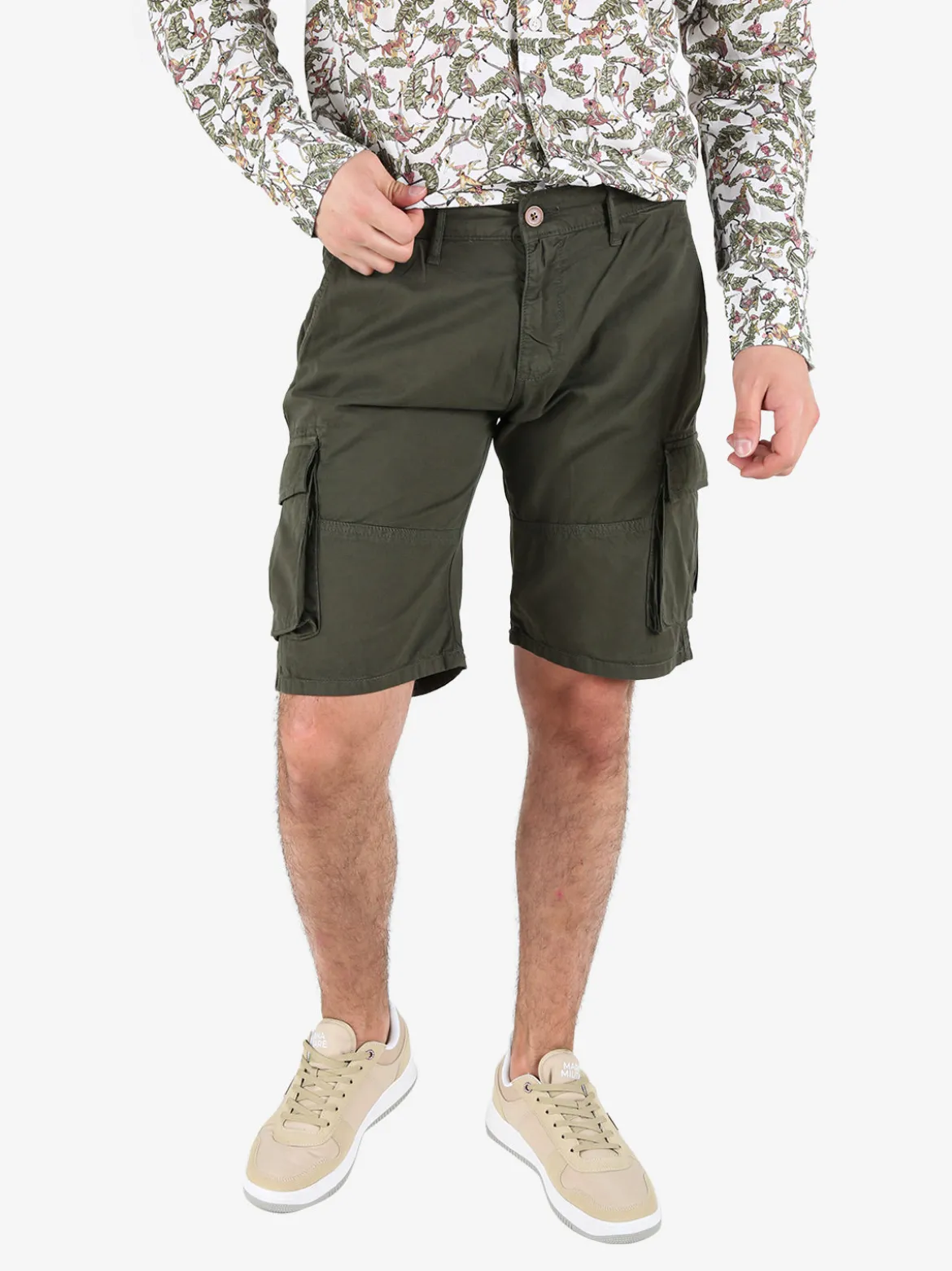 Johnny Looper Bermuda cargo da uomo in cotone