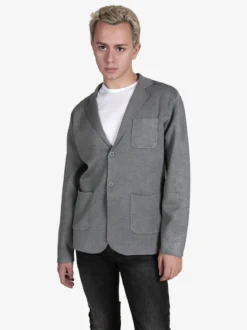 Johnny Looper Blazer da uomo in maglia con bottoni