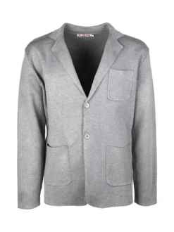 Johnny Looper Blazer da uomo in maglia con bottoni