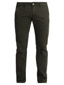 Johnny Looper Pantaloni da uomo slim fit a quadri