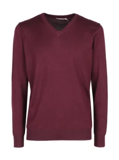 Johnny Looper Pullover da uomo in maglia con scollo a V