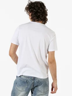 Johnny Looper T-shirt girocollo da uomo in cotone - bianco