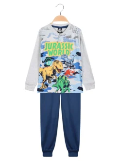 Jurassic World Pigiama lungo in caldo cotone da bambino con stampe