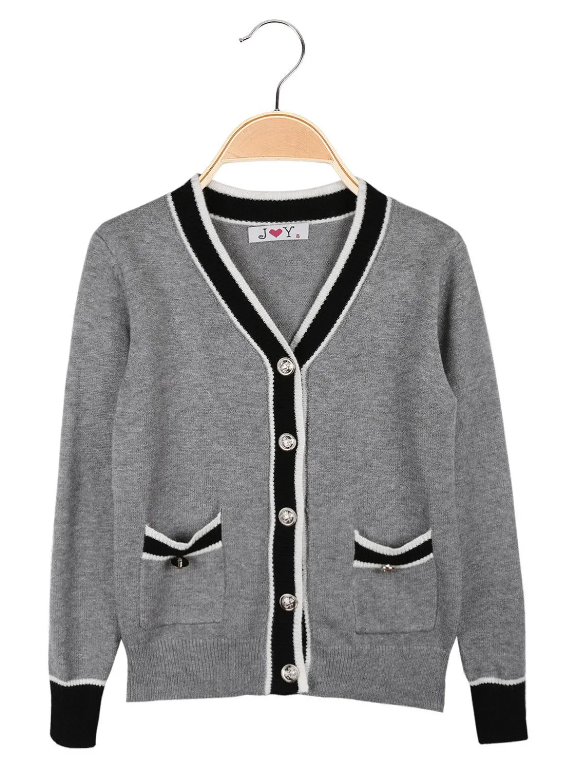 J Y Cardigan in maglia con bottoni