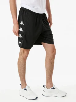 Kappa Bermuda sportivi da uomo con logo - nero