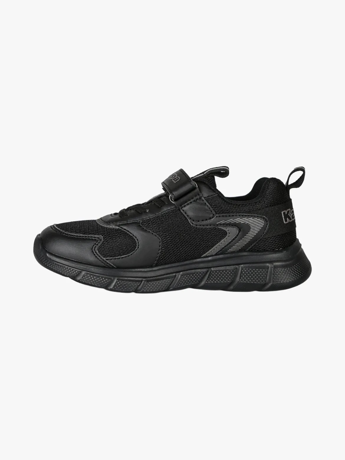 Kappa BREEZE Sneakers da bambino sportive in mesh con cinturino a strappo - nero