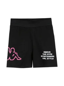 Kappa Completo corto da bambina in cotone con t-shirt e shorts - bianco