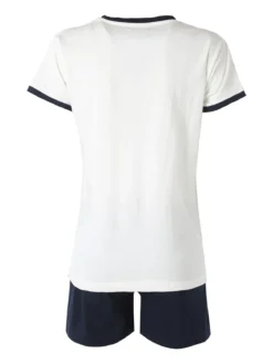 Kappa Completo corto da donna in cotone con logo - bianco