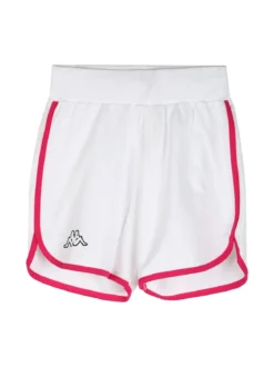 Kappa Completo corto da ragazza in cotone con t-shirt cropped e shorts - fucsia