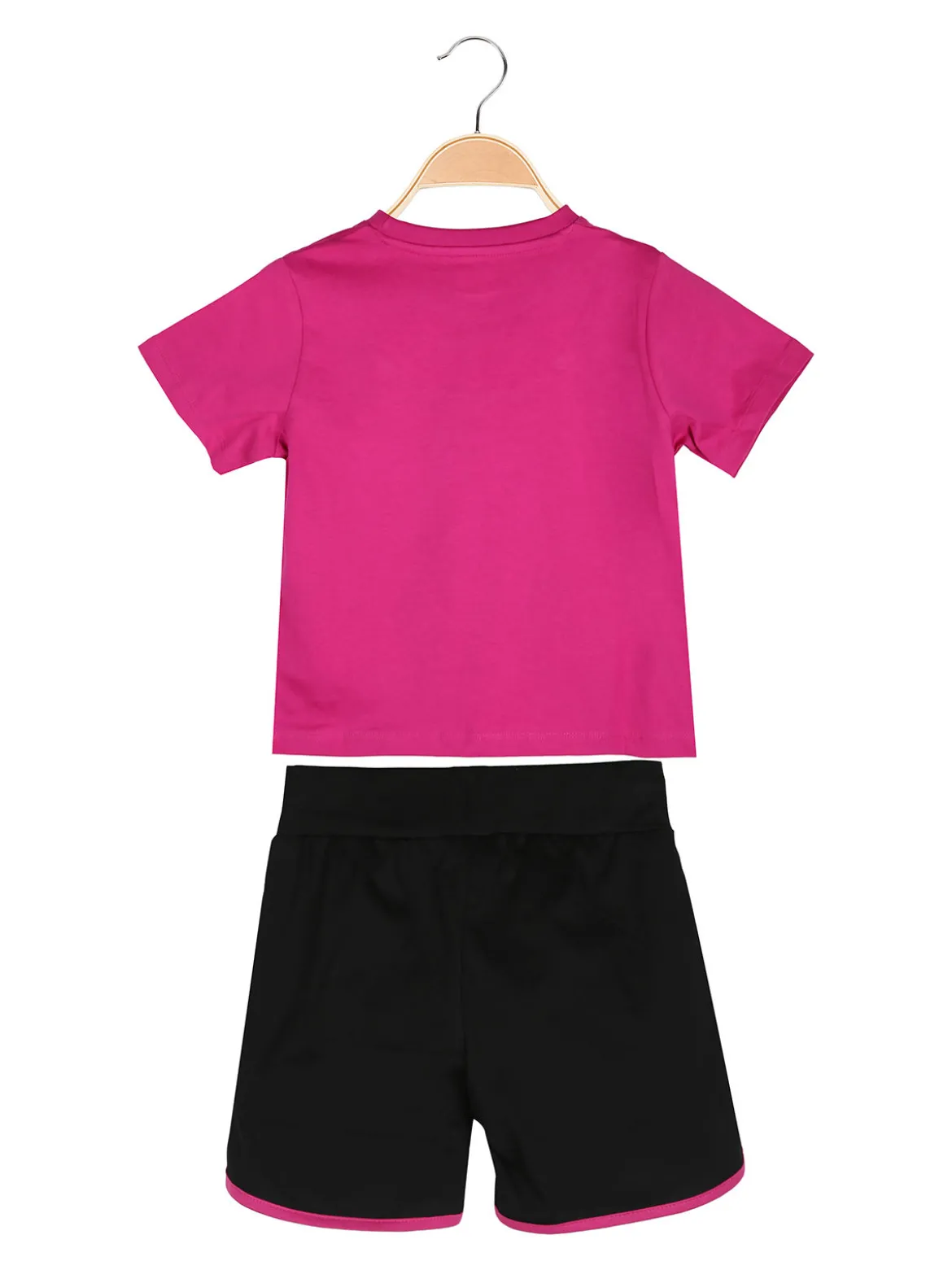 Kappa Completo corto 2 pezzi da ragazza con t-shirt e shorts - fucsia