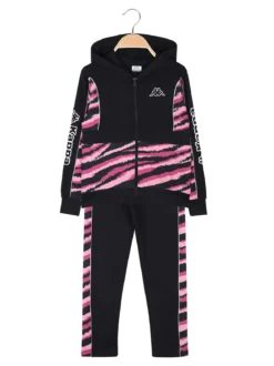Kappa Completo da bambina 2 pezzi con cappuccio e zip - blu scuro