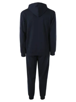Kappa Completo tuta da uomo 2 pezzi con cappuccio in misto cotone - blu scuro