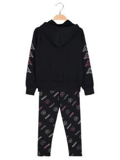 Kappa Completo tuta 2 pezzi da bambina con cappuccio - blu scuro