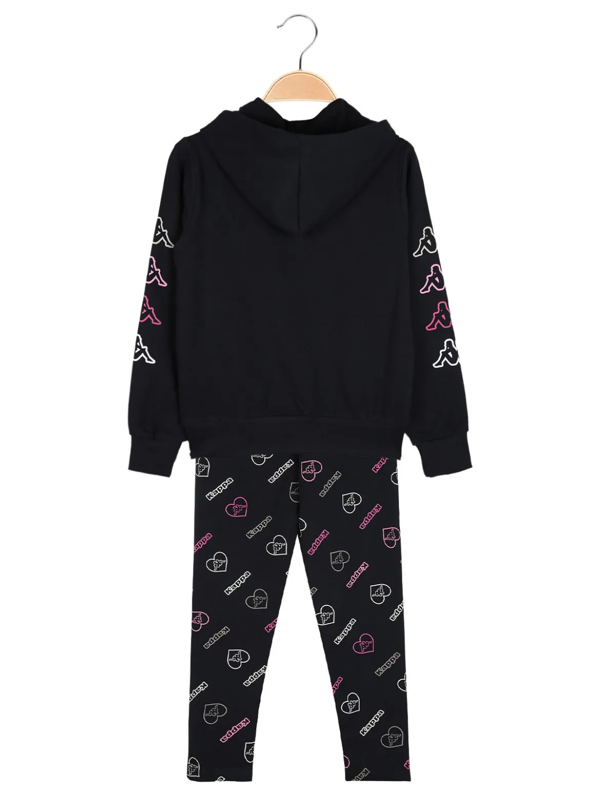 Kappa Completo tuta 2 pezzi da bambina con cappuccio - blu scuro